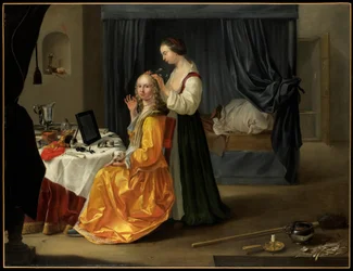 Dame à sa toilette, vers 1650-60